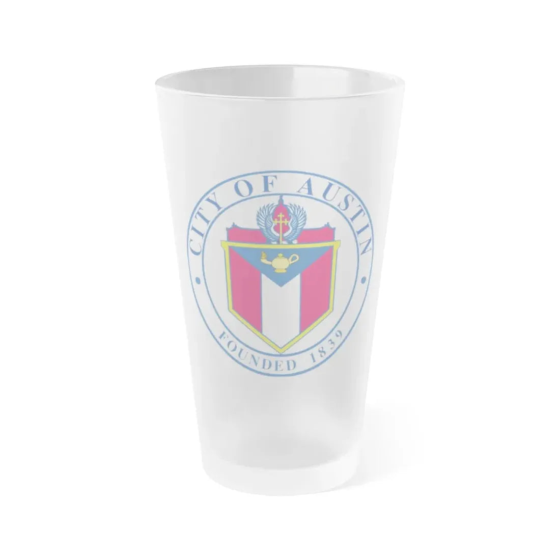 Seal of Austin TX - Frosted Pint Glass 16oz 16oz Frosted - Go Mug Yourself