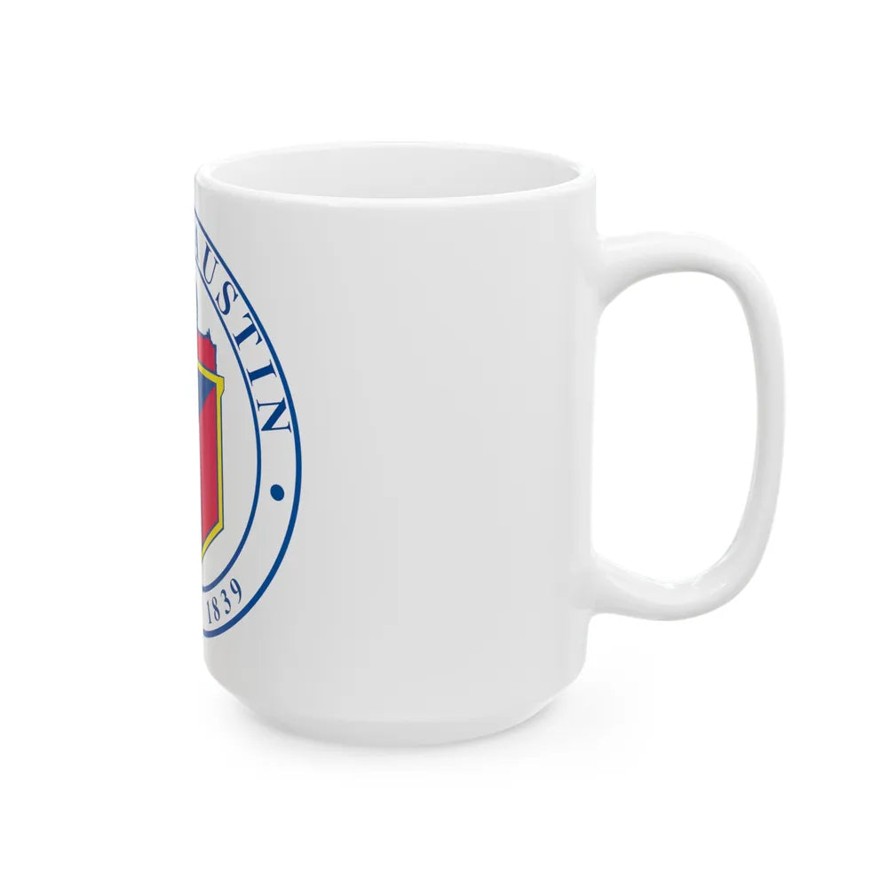 Seal of Austin TX - White Coffee Mug-Go Mug Yourself