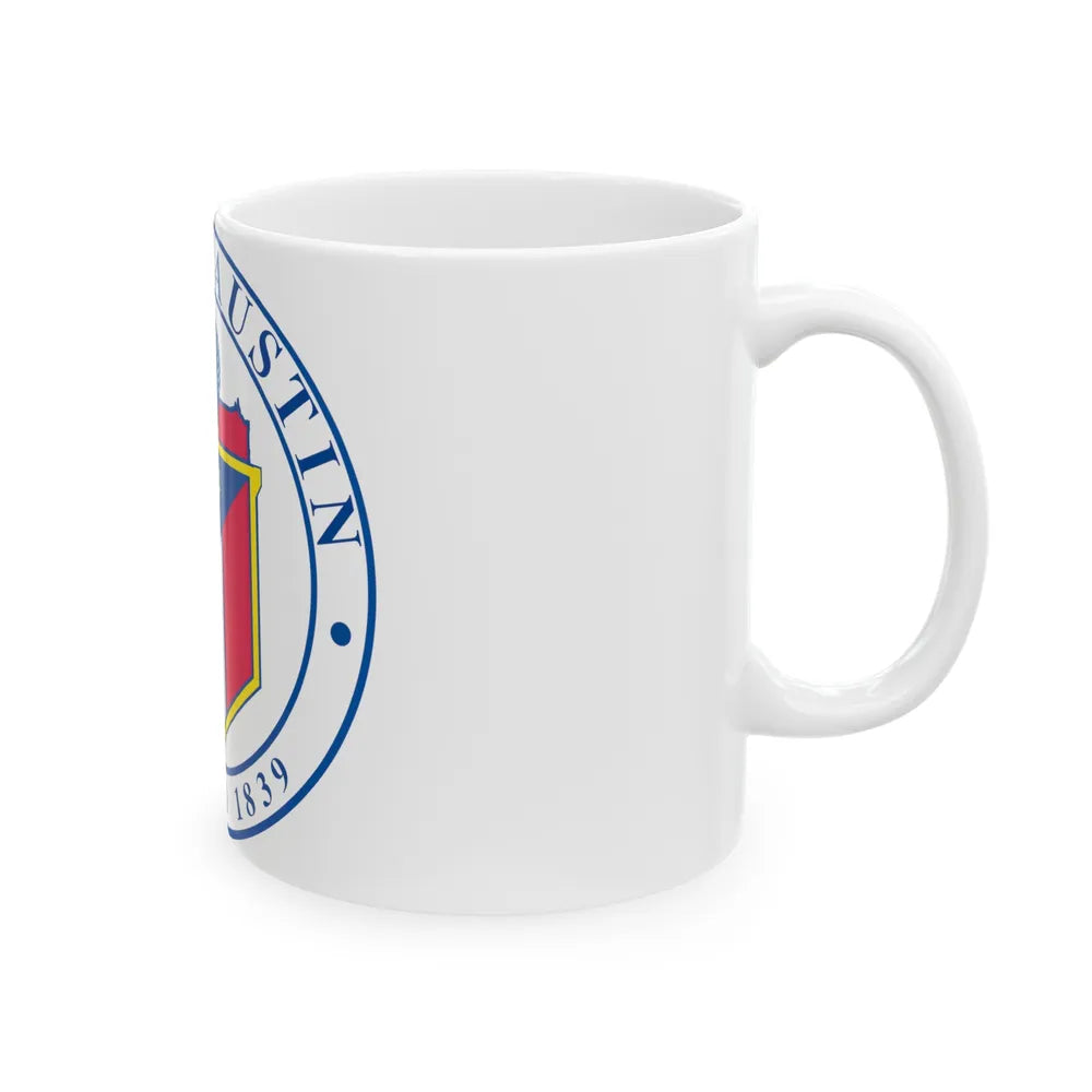 Seal of Austin TX - White Coffee Mug-Go Mug Yourself