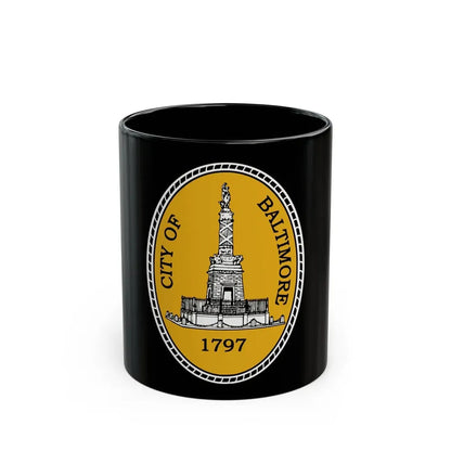 Seal of Baltimore Maryland - Black Coffee Mug 11oz - Go Mug Yourself