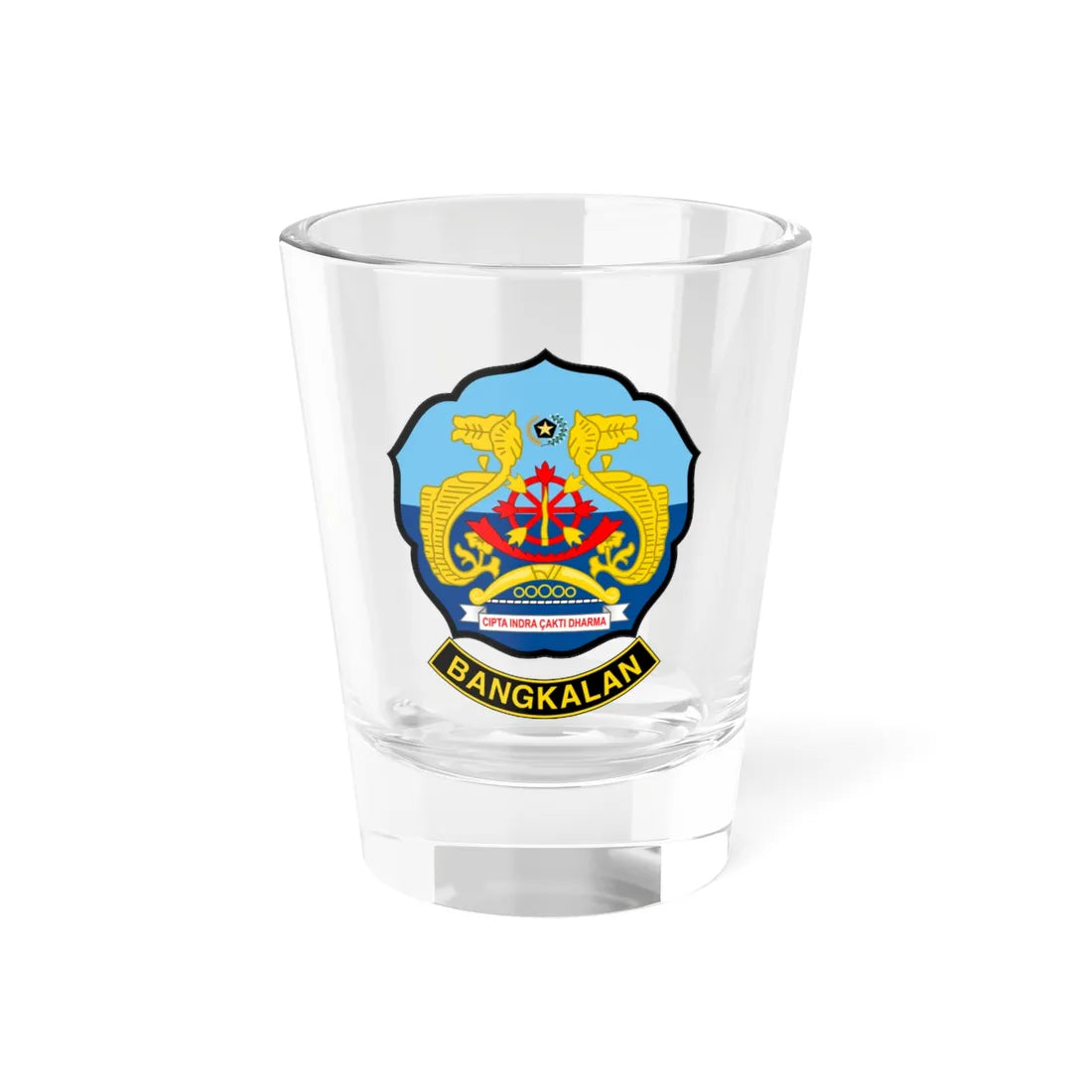 Seal of Bangkalan Regency (Indonesia) (Coat of Arms) Shot Glass 1.5oz 1.5oz - Go Mug Yourself