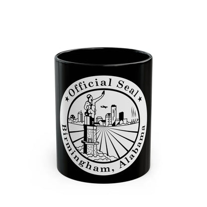 Seal of Birmingham Alabama - Black Coffee Mug-11oz-Go Mug Yourself