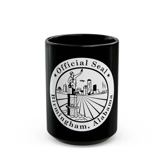 Seal of Birmingham Alabama - Black Coffee Mug 15oz - Go Mug Yourself