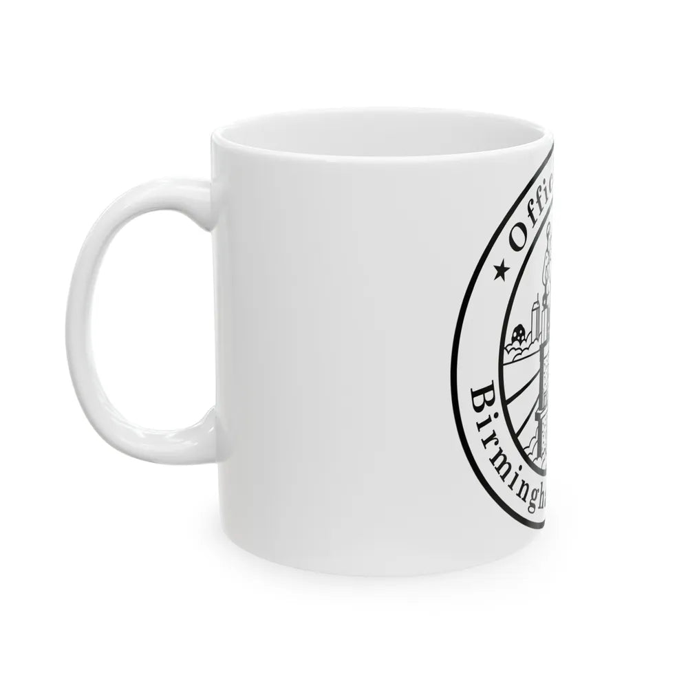 Seal of Birmingham Alabama - White Coffee Mug-Go Mug Yourself