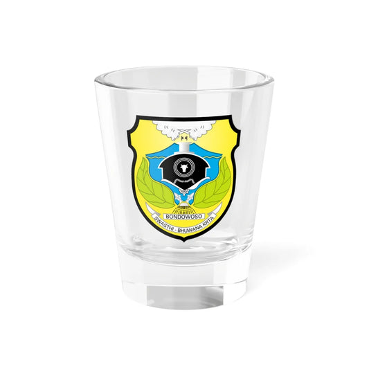 Seal of Bondowoso Regency (Indonesia) (Coat of Arms) Shot Glass 1.5oz 1.5oz - Go Mug Yourself