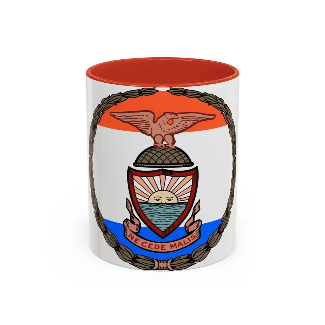 Seal of Borough of the Bronx - Accent Coffee Mug 11oz Red - Go Mug Yourself