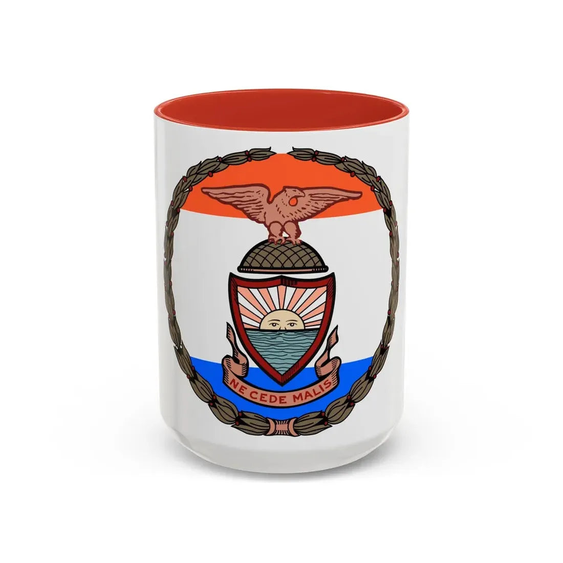 Seal of Borough of the Bronx - Accent Coffee Mug 15oz Red - Go Mug Yourself