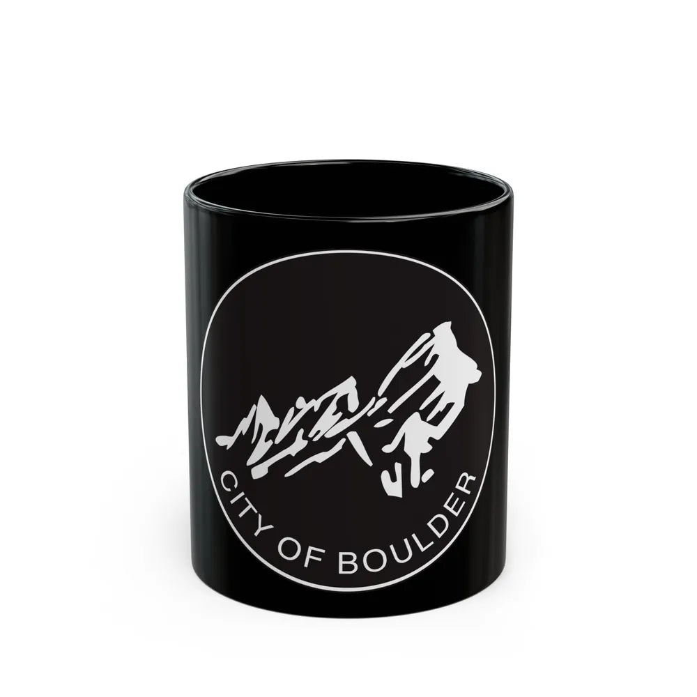 Seal of Boulder Colorado - Black Coffee Mug-11oz-Go Mug Yourself