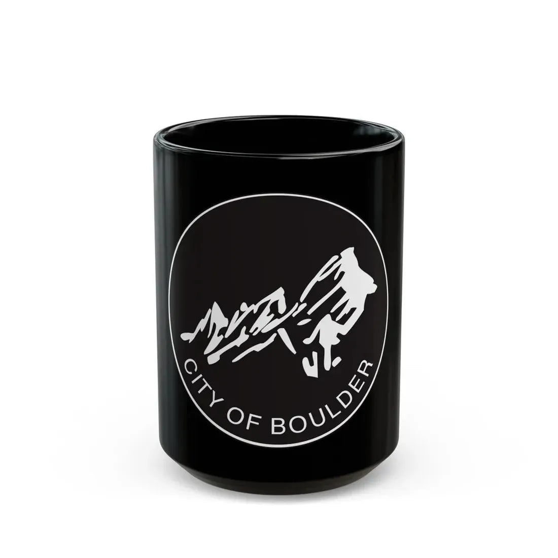 Seal of Boulder Colorado - Black Coffee Mug 15oz - Go Mug Yourself