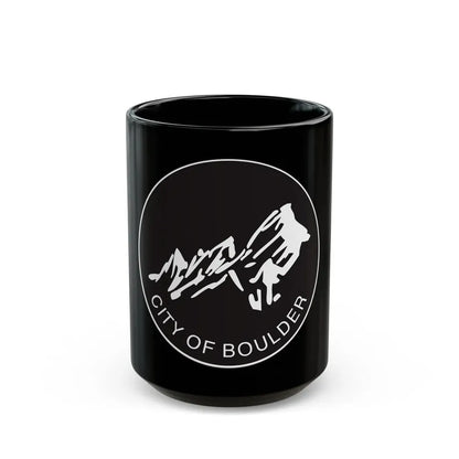 Seal of Boulder Colorado - Black Coffee Mug 15oz - Go Mug Yourself