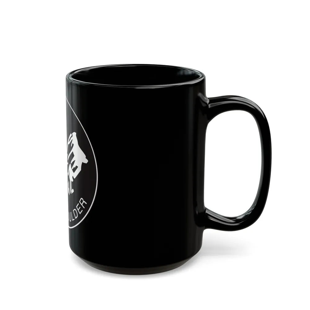 Seal of Boulder Colorado - Black Coffee Mug-Go Mug Yourself