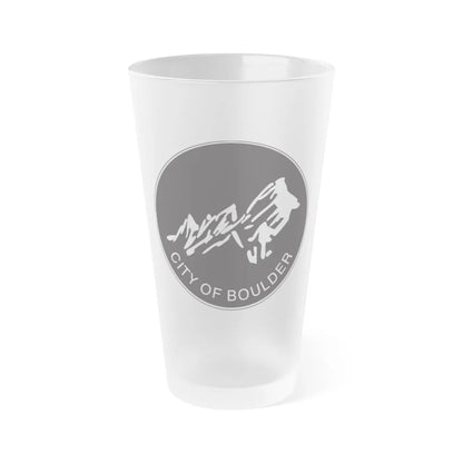 Seal of Boulder Colorado - Frosted Pint Glass 16oz-16oz-Frosted-Go Mug Yourself