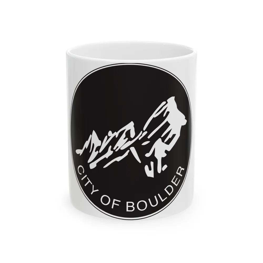 Seal of Boulder Colorado - White Coffee Mug-11oz-Go Mug Yourself