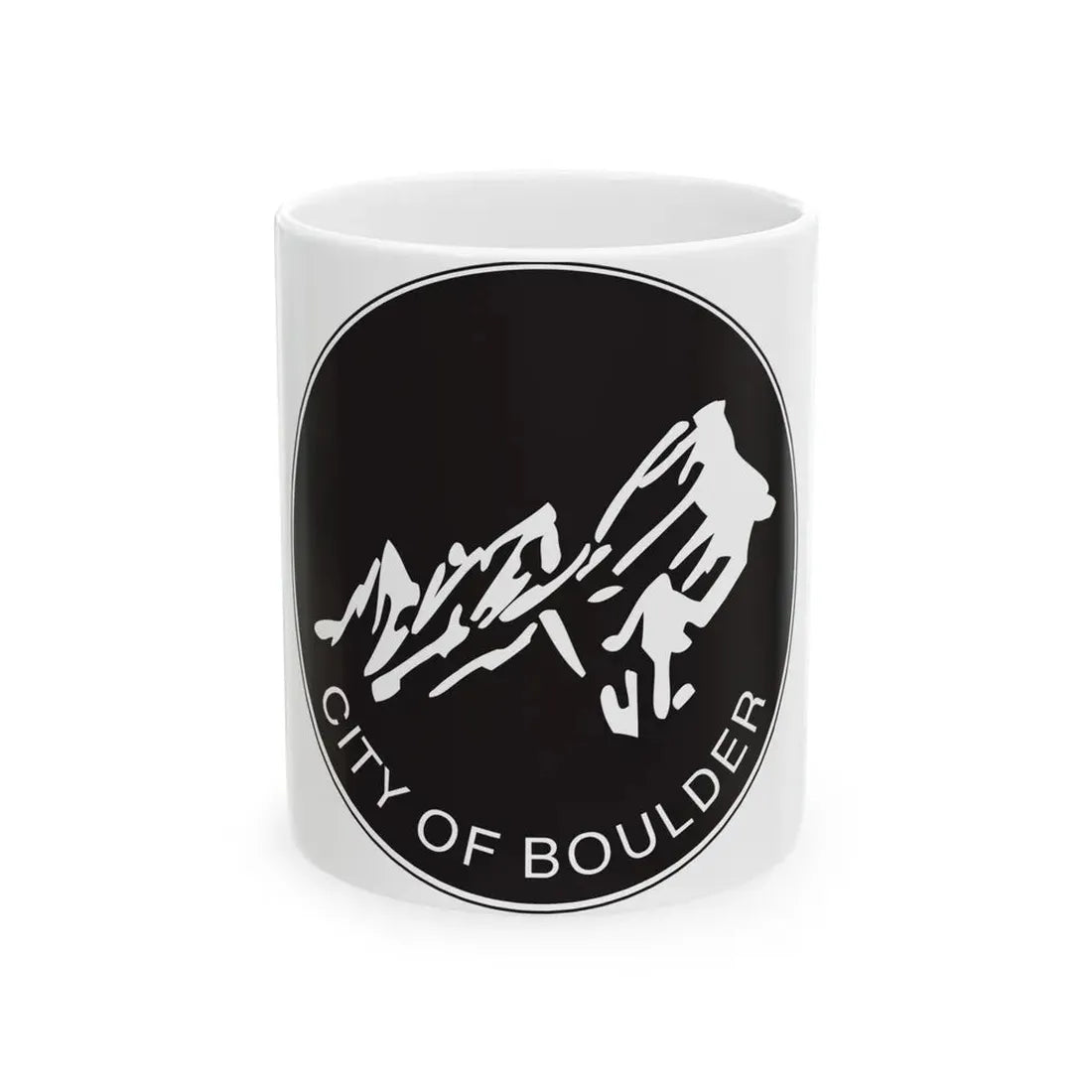 Seal of Boulder Colorado - White Coffee Mug 11oz - Go Mug Yourself