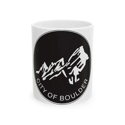 Seal of Boulder Colorado - White Coffee Mug 11oz - Go Mug Yourself