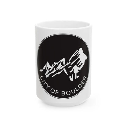 Seal of Boulder Colorado - White Coffee Mug-15oz-Go Mug Yourself