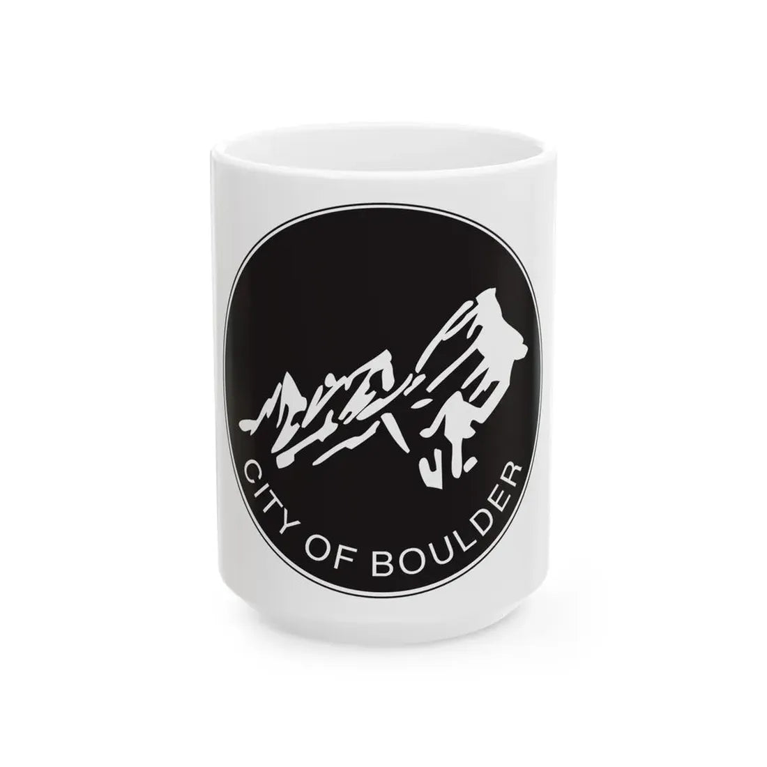 Seal of Boulder Colorado - White Coffee Mug 15oz - Go Mug Yourself