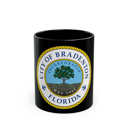 Seal of Bradenton Florida - Black Coffee Mug-11oz-Go Mug Yourself