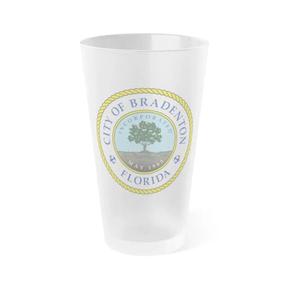 Seal of Bradenton Florida - Frosted Pint Glass 16oz 16oz Frosted - Go Mug Yourself
