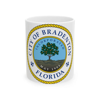 Seal of Bradenton Florida - White Coffee Mug-11oz-Go Mug Yourself