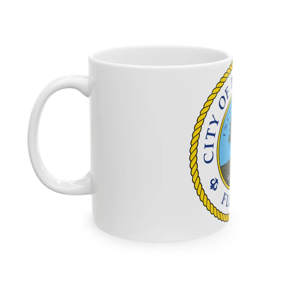 Seal of Bradenton Florida - White Coffee Mug-Go Mug Yourself