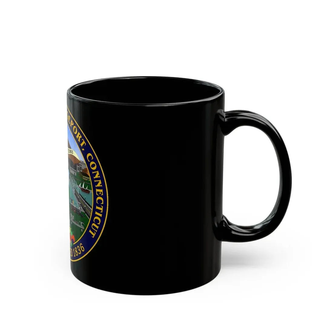 Seal of Bridgeport Connecticut - Black Coffee Mug - Go Mug Yourself