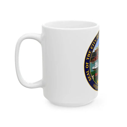 Seal of Bridgeport Connecticut - White Coffee Mug - Go Mug Yourself