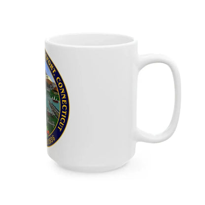 Seal of Bridgeport Connecticut - White Coffee Mug - Go Mug Yourself
