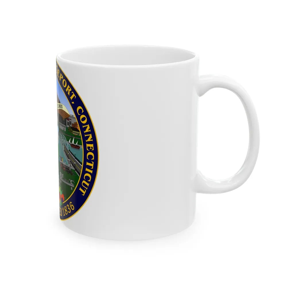 Seal of Bridgeport Connecticut - White Coffee Mug-Go Mug Yourself