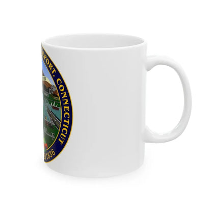 Seal of Bridgeport Connecticut - White Coffee Mug - Go Mug Yourself