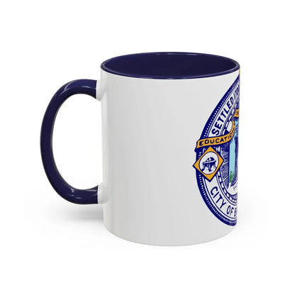 Seal of Brockton Massachusetts - Accent Coffee Mug - Go Mug Yourself