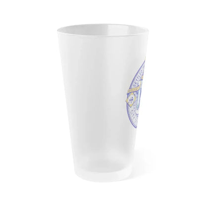 Seal of Brockton Massachusetts - Frosted Pint Glass 16oz - Go Mug Yourself