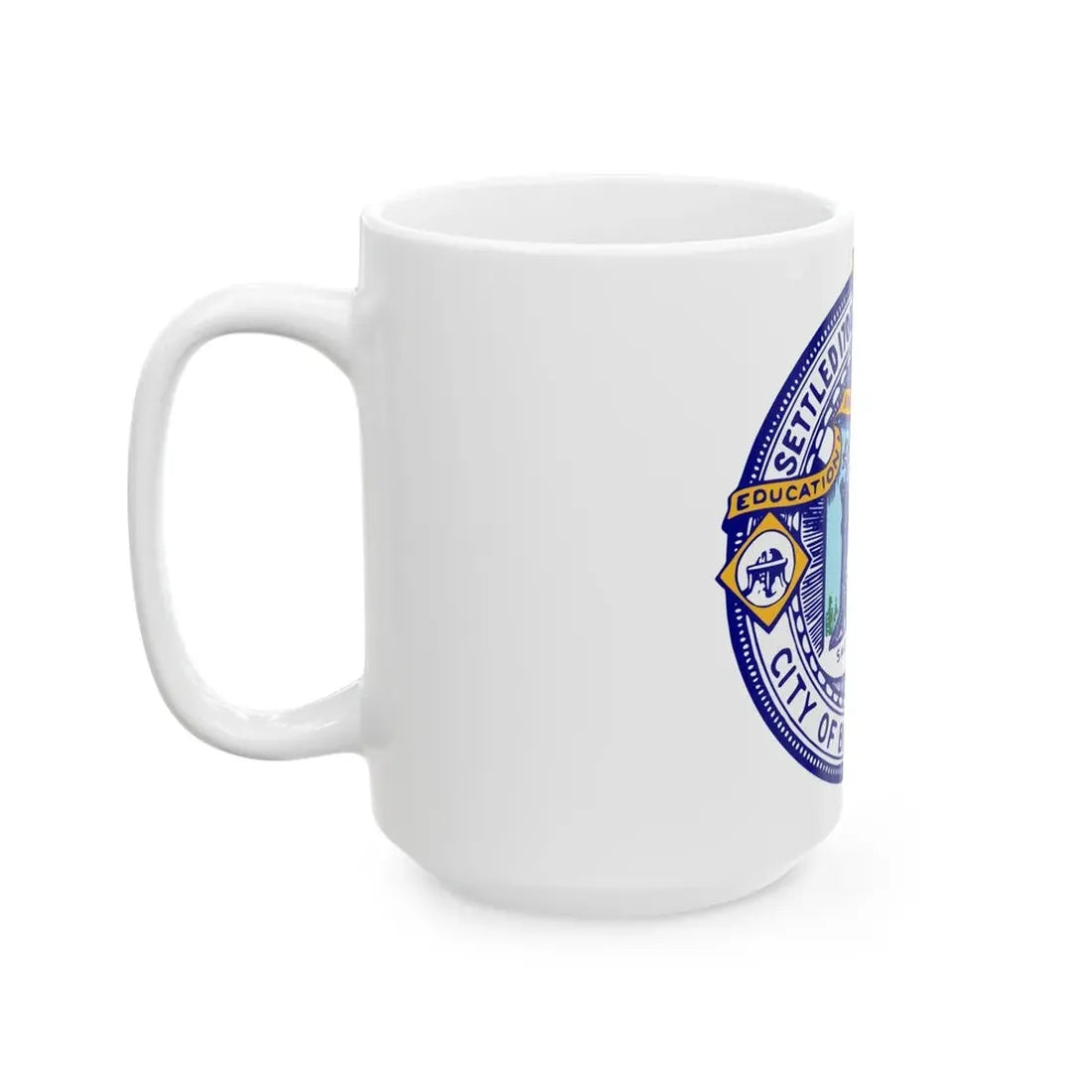 Seal of Brockton Massachusetts - White Coffee Mug - Go Mug Yourself