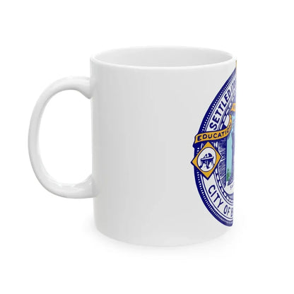 Seal of Brockton Massachusetts - White Coffee Mug - Go Mug Yourself