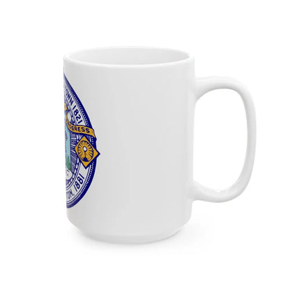 Seal of Brockton Massachusetts - White Coffee Mug-Go Mug Yourself