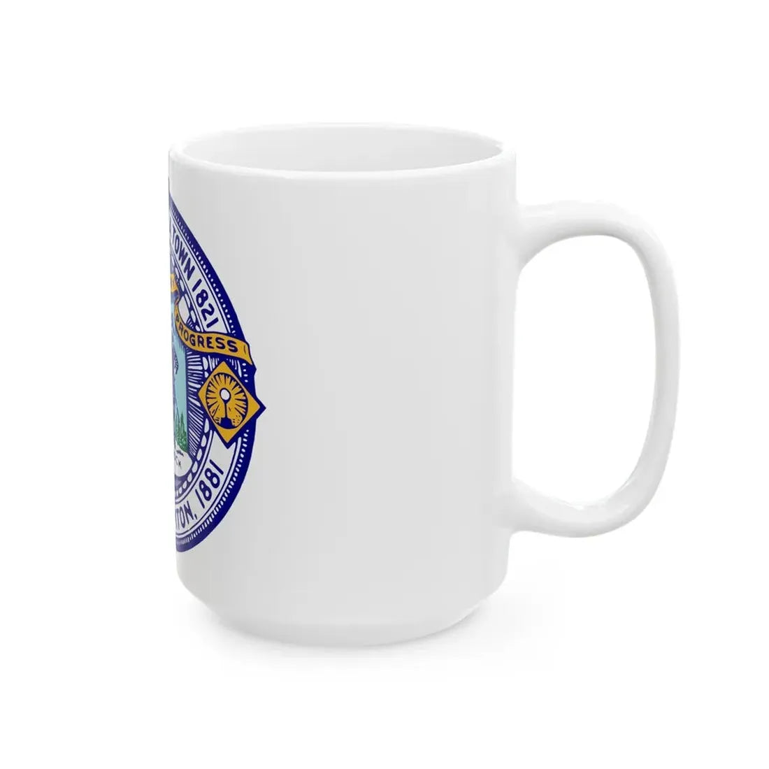 Seal of Brockton Massachusetts - White Coffee Mug - Go Mug Yourself