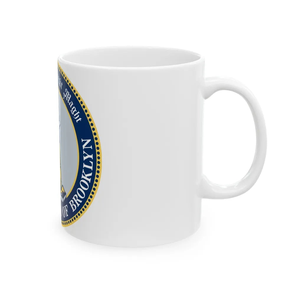 Seal of Brooklyn New York - White Coffee Mug-Go Mug Yourself