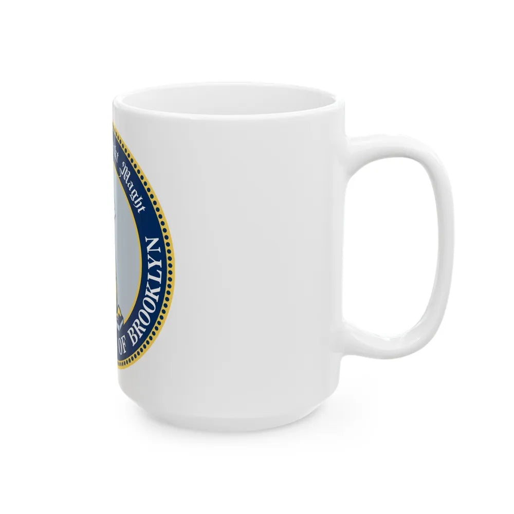 Seal of Brooklyn New York - White Coffee Mug-Go Mug Yourself