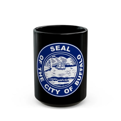 Seal of Buffalo New York - Black Coffee Mug 15oz - Go Mug Yourself
