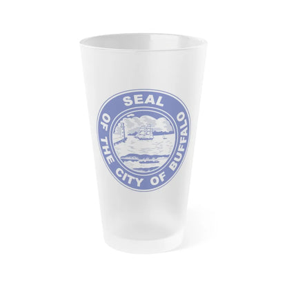 Seal of Buffalo New York - Frosted Pint Glass 16oz-16oz-Frosted-Go Mug Yourself