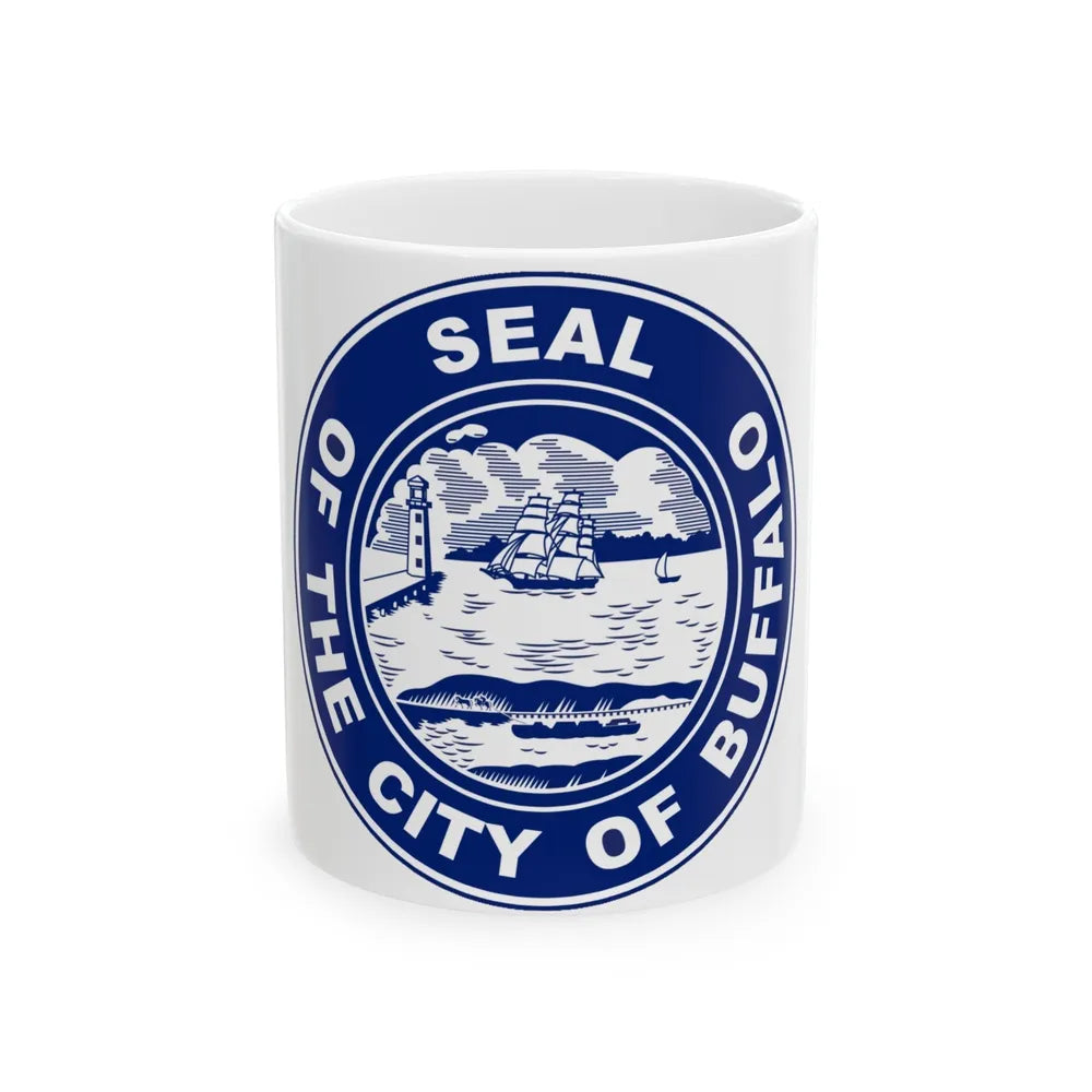 Seal of Buffalo New York - White Coffee Mug-11oz-Go Mug Yourself