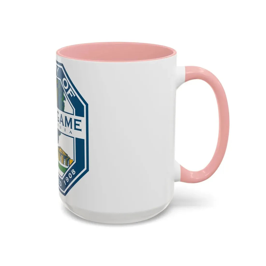Seal of Burlingame California - Accent Coffee Mug - Go Mug Yourself