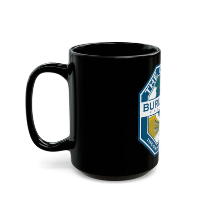 Seal of Burlingame California - Black Coffee Mug-Go Mug Yourself