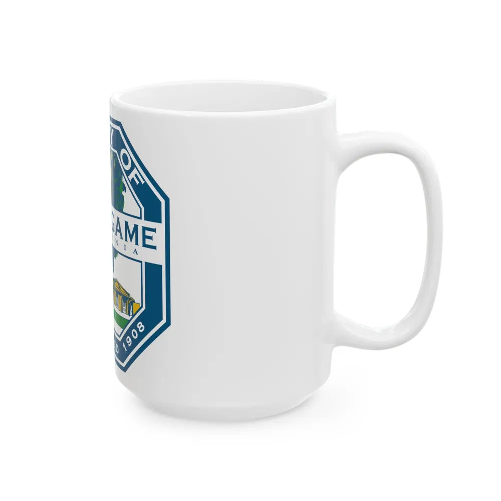 Seal of Burlingame California - White Coffee Mug-Go Mug Yourself