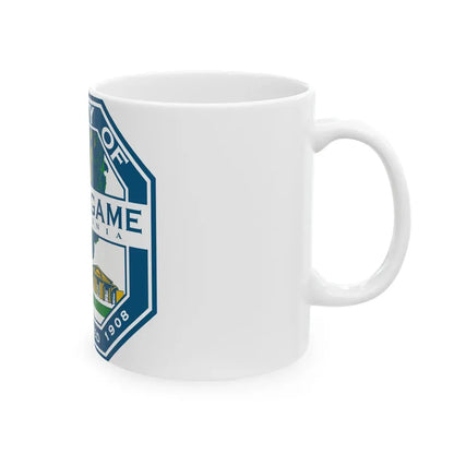 Seal of Burlingame California - White Coffee Mug - Go Mug Yourself