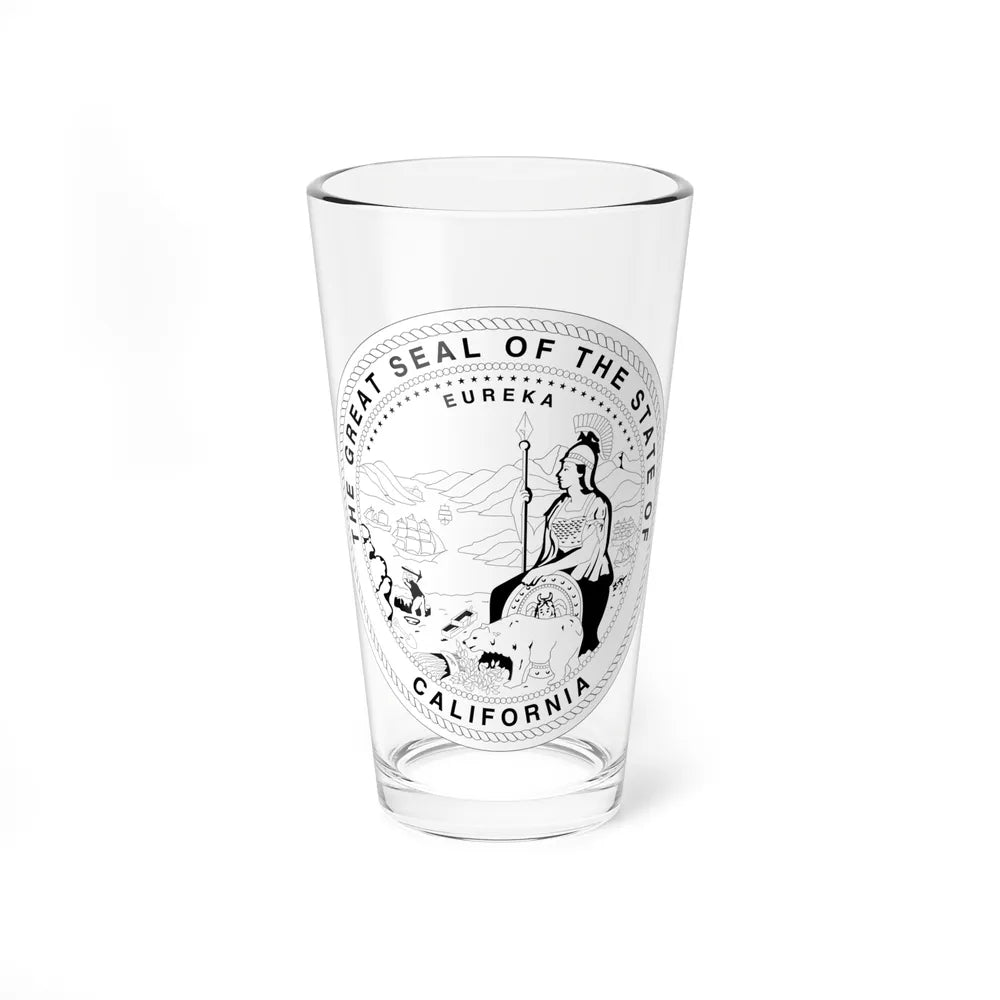 Seal of California BW - Pint Glass 16oz-16oz-Go Mug Yourself