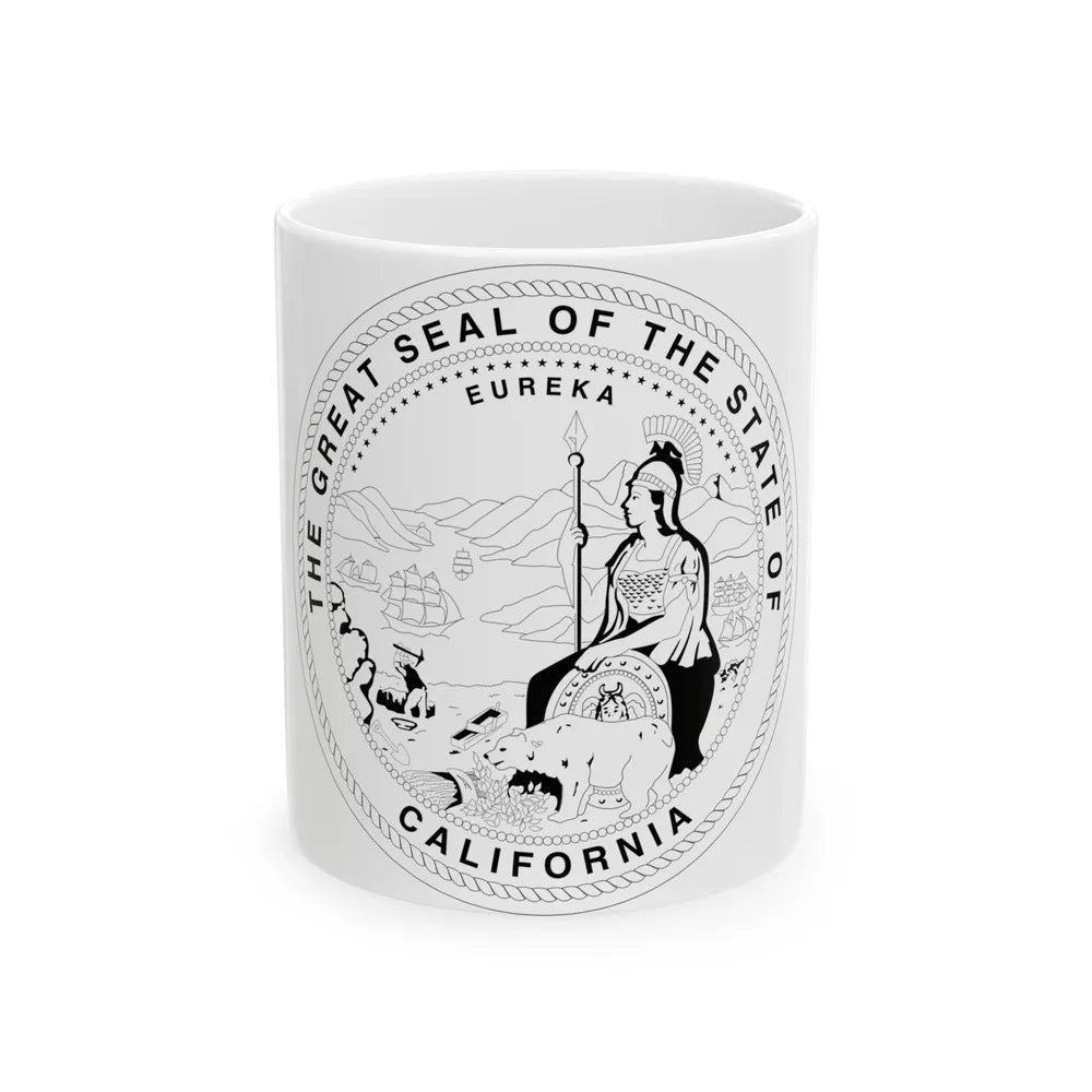 Seal of California BW - White Coffee Mug-11oz-Go Mug Yourself