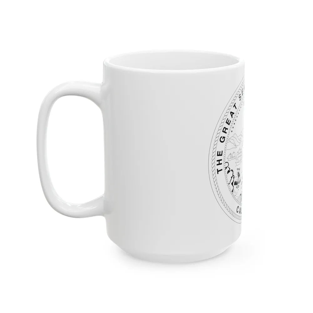 Seal of California BW - White Coffee Mug-Go Mug Yourself