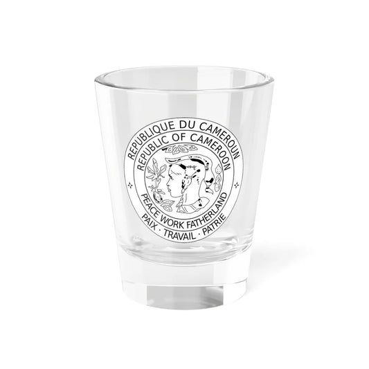 Seal of Cameroon 1960 (Cameroon) (Coat of Arms) Shot Glass 1.5oz 1.5oz - Go Mug Yourself