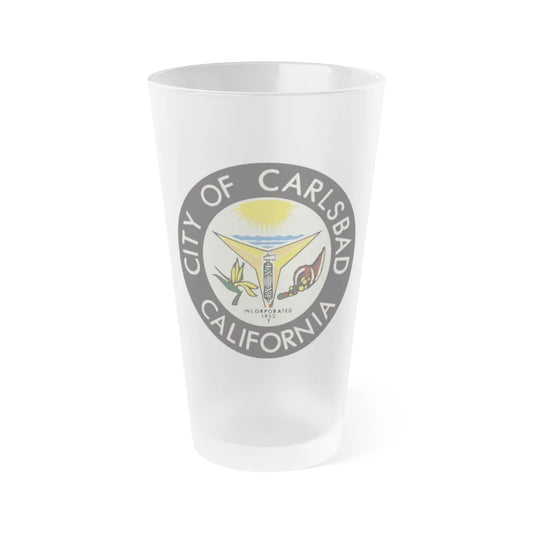 Seal of Carlsbad California - Frosted Pint Glass 16oz-16oz-Frosted-Go Mug Yourself